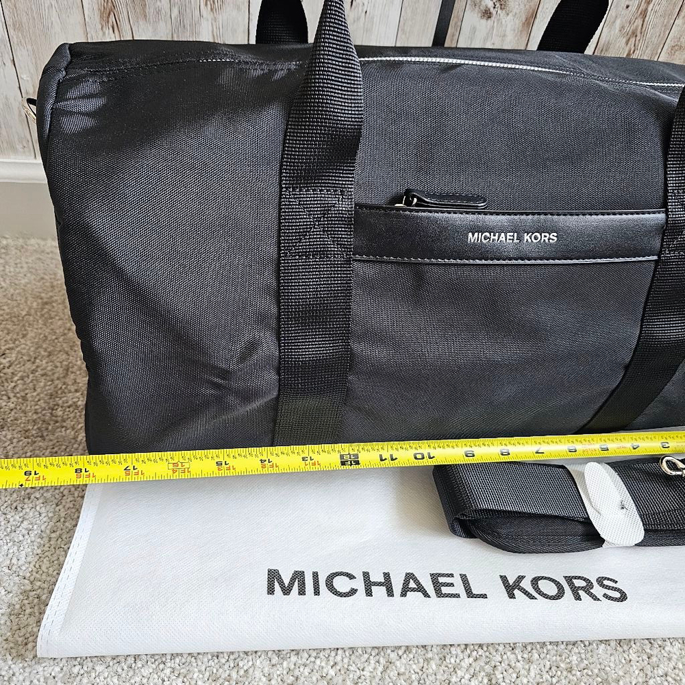 Michael Kors Duffle Travel Gym Bag, Black - Picture 3 of 11